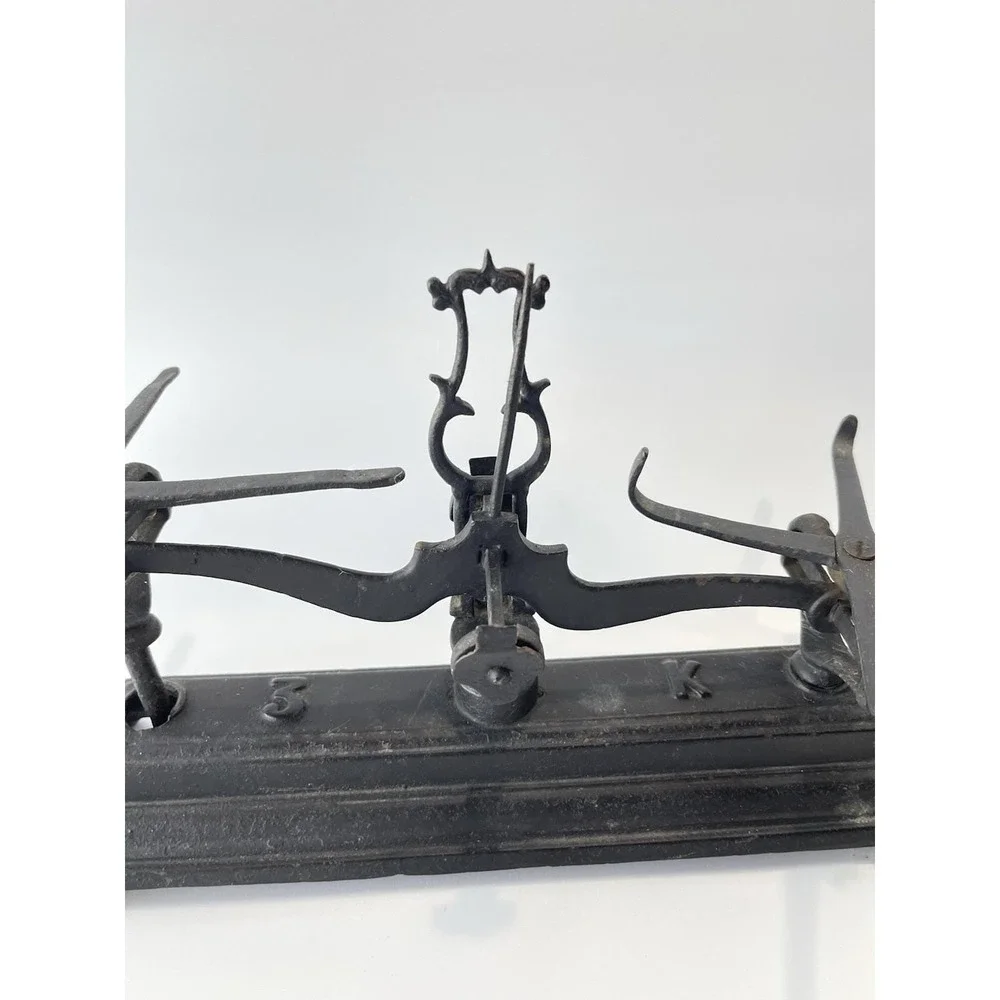 Antique Balance Scale  3 Kilo French  Made Cast Iron Possibly From Late 1800s